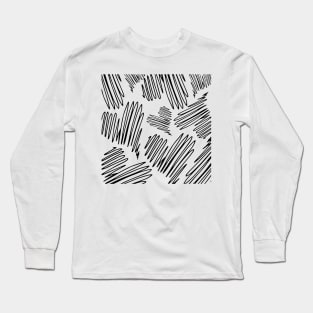 HEART DOODLE BLACK Long Sleeve T-Shirt